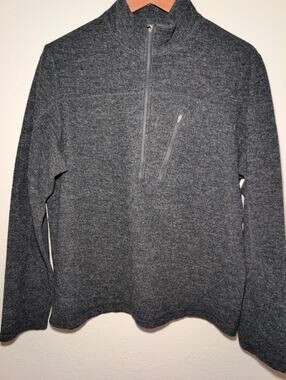 Ibex Shak Quarter Zip Mens Sweater Zque Certified Merino Wool M Black Pocket